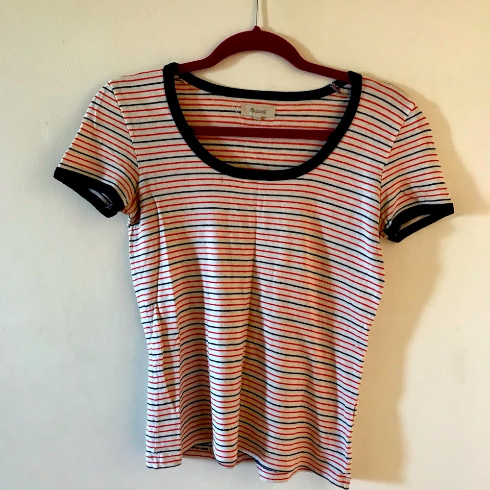 Madewell micro-stripe tee